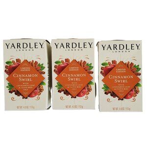Yardley of London Cinnamon Swirl Bar Soap Limited Edition 4.0 oz  Pack of 3